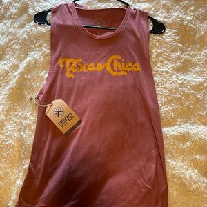Texas-Chica texas tumbleweeds muscle tank size small